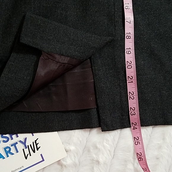 Giorgio Sant 'Angelo 100% wool dark grey skirt size 14 - Picture 6 of 7